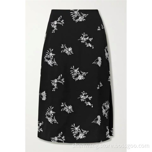 Afraic Black Viscose Rayon Floral Printed Dress Fabric